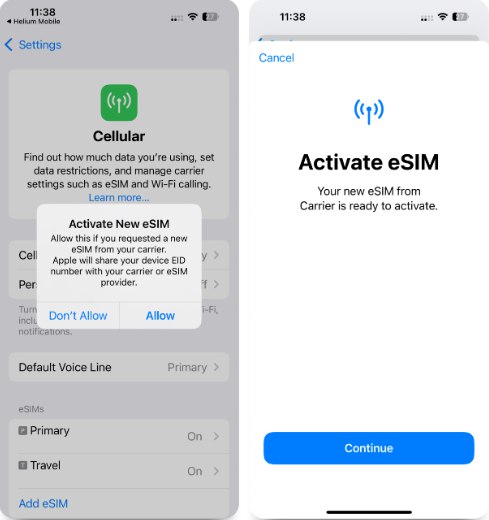 Helium Mobile eSIM申请流程嘻咦啊呀 (RSS)😀在国内白嫖一张美国卡，用国内身份即可开通，不需要美国身份